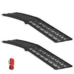 vidaXL Sammenfoldelig motorcykelrampe 340 kg pr. rampe 2 stk. Sort