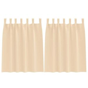 vidaXL M&oslash;rkl&aelig;gningsgardiner med ringe 2 pcs Creme 140 x 140 cm