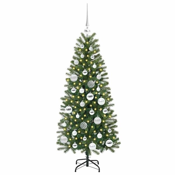 vidaXL Kunstigt juletr&aelig; med 150 LED'er Gr&oslash;n 120 cm PE og PVC
