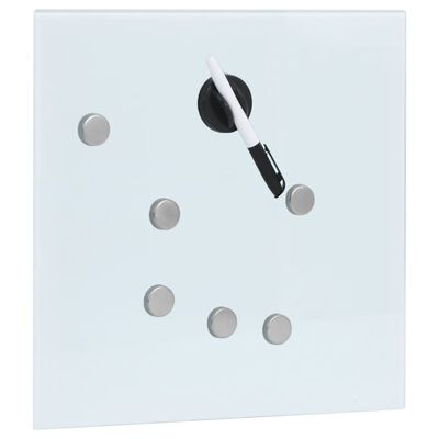 vidaXL nøgleskab med magnetisk tavle 35x35x5,5 cm hvid