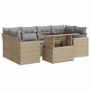 vidaXL sofas&aelig;t til haven 7 dele med hynder polyrattan beige