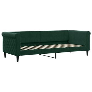 vidaXL daybed 80x200 cm velour m&oslash;rkegr&oslash;n