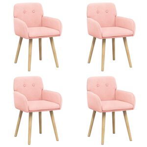 vidaXL Spisestole 4 stk. Boucl&eacute; Lyser&oslash;d 59 x 57 x 85 cm
