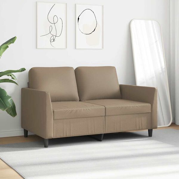 vidaXL 2-personers sofa 120 cm kunstl&aelig;der cappuccino