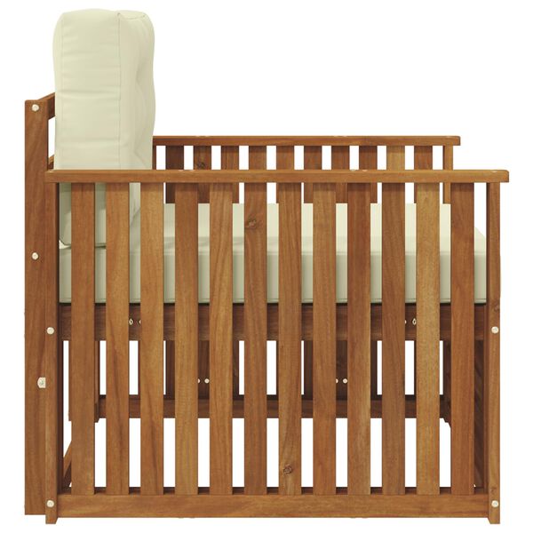 vidaXL Udend&oslash;rs sofagruppe Soli Akacietr&aelig; og polyester Naturfarvet