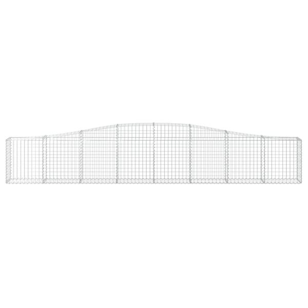 vidaXL buede gabionkurve 4 stk. 400x30x60/80 cm galvaniseret jern