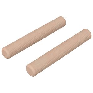 vidaXL Tr&aelig;dowels 2 stk. Naturfarvet &Oslash; 6 x 40 mm Massivt tr&aelig;