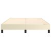 vidaXL Boxspring sengeramme 140x190 cm kunstl&aelig;der cremefarvet