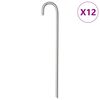 vidaXL teltpl&oslash;kker 12 stk. 37 cm &Oslash;10 mm galvaniseret st&aring;l