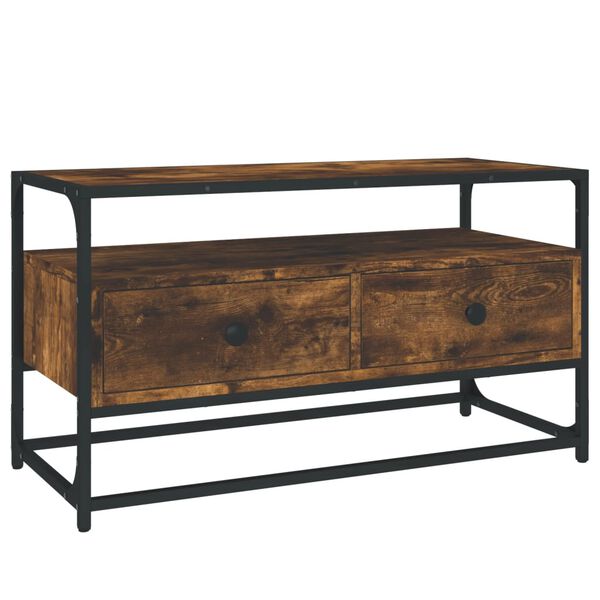 vidaXL tv-bord 80x35x45 cm konstrueret tr&aelig; r&oslash;get egetr&aelig;sfarve