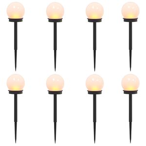 vidaXL Udend&oslash;rs sollys med jordspyd 8 stk. Varm hvid 38,5 cm ABS