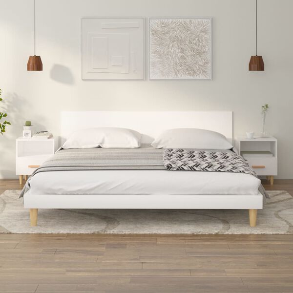 vidaXL sengebord 40x35x47 cm 2 stk. hvid