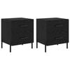 vidaXL Natskab 2 stk. Sort eg 40 x 35 x 47,5 cm Konstrueret tr&aelig;