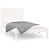 vidaXL sengeramme 90x200 cm massivt tr&aelig; hvid