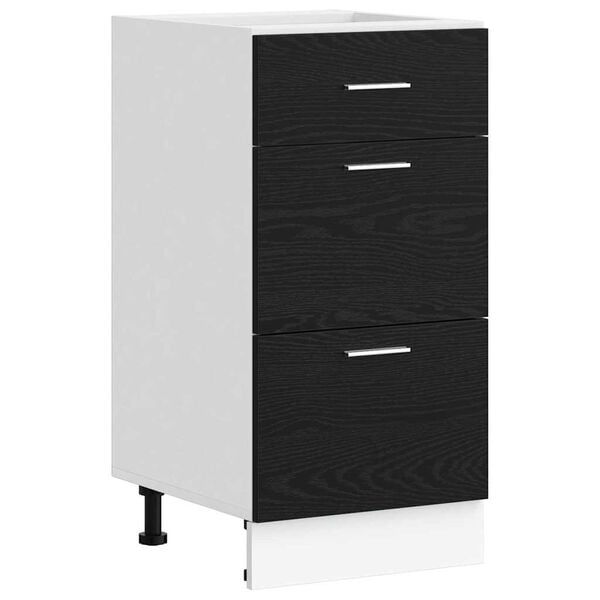 vidaXL K&oslash;kken base kabinet Sort eg 40 x 46 x 81,5 cm Konstrueret tr&aelig;