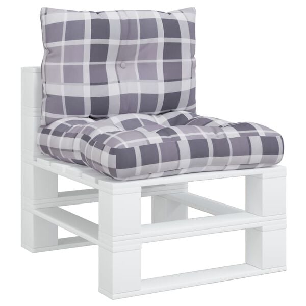 vidaXL pallehynder 2 stk. stof gr&aring;ternet