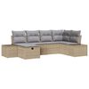 vidaXL Havesofa S&aelig;t 6 stk. Beige polyrattan