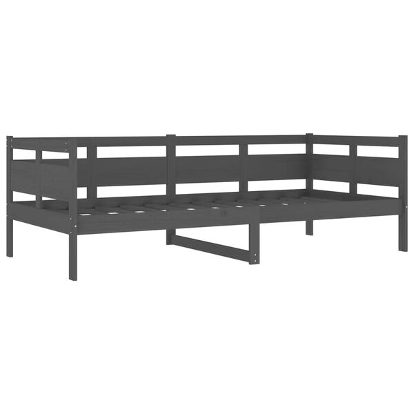 vidaXL daybed 90x200 cm massivt fyrretr&aelig; gr&aring;