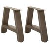 vidaXL sofabordsben A-formet 2 stk. 40x(30-31) cm st&aring;l