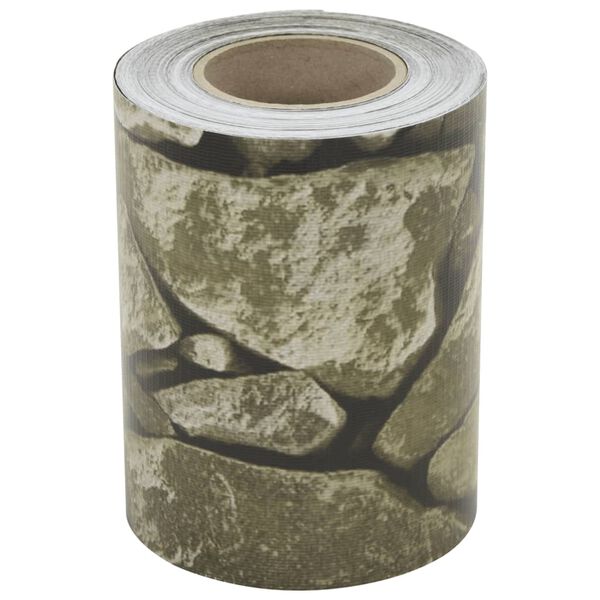 vidaXL haveafskærmninger 4 stk. 35x0,19 m PVC stendesign grå