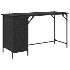 vidaXL Computerbord Sort eg 131 x 48 x 75 cm Konstrueret tr&aelig;