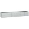 vidaXL h&oslash;jbed 480x80x77 cm galvaniseret st&aring;l s&oslash;lvfarvet