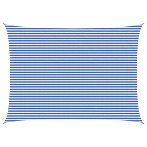 vidaXL Solsejl Bl&aring; og Hvid 5 x 6 m HDPE