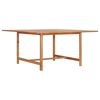 vidaXL havebord 150x150x76 cm massivt teaktr&aelig;