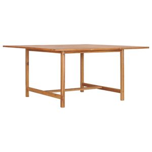 vidaXL havebord 150x150x76 cm massivt teaktr&aelig;