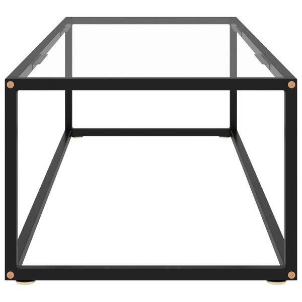 vidaXL sofabord 120x50x35 cm hærdet glas sort