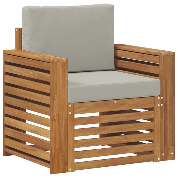 vidaXL Udend&oslash;rs sofagruppe Soli Akacietr&aelig; og polyester Naturfarvet