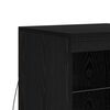 vidaXL LED Sideboard Sort eg 41 x 37 x 67 cm Konstrueret tr&aelig;