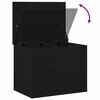 vidaXL Opbevaringskasse Sort eg 60 x 42 x 46 cm Konstrueret træ