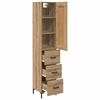 vidaXL Highboard Artisan Egetr&aelig; 34,5 x 34 x 180 cm Konstrueret tr&aelig;