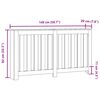 vidaXL radiatorskjuler 149x20x82 cm konstrueret træ sonoma-eg