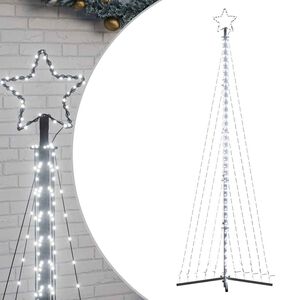 vidaXL LED-juletræ 495 LED'er 300,5 cm koldt hvidt lys