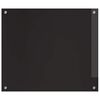 vidaXL Køkken bagvæg Sort 70 x 60 cm hærdet glas