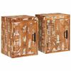 vidaXL Sengebord 2 stk. Brun 35 x 33 x 48 cm Massivt genbrugstr&aelig;