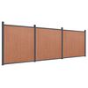 vidaXL hegnspanel 526x186 cm WPC brun