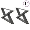 vidaXL sofabordsben 2 stk. antracit 70 x (30-31,3) cm st&aring;l