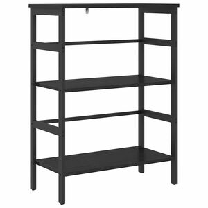 vidaXL Bogreol 2 niveauer 60 x 29,5 x 81 cm Konstrueret tr&aelig; Sort eg