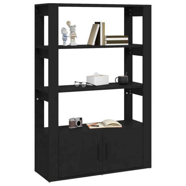 vidaXL sk&aelig;nk 80x30x119,5 cm konstrueret tr&aelig; sort