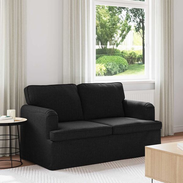 vidaXL Sofa Sort Samlede dimensioner: 144 x 80 x 85 cm (B x D x H)