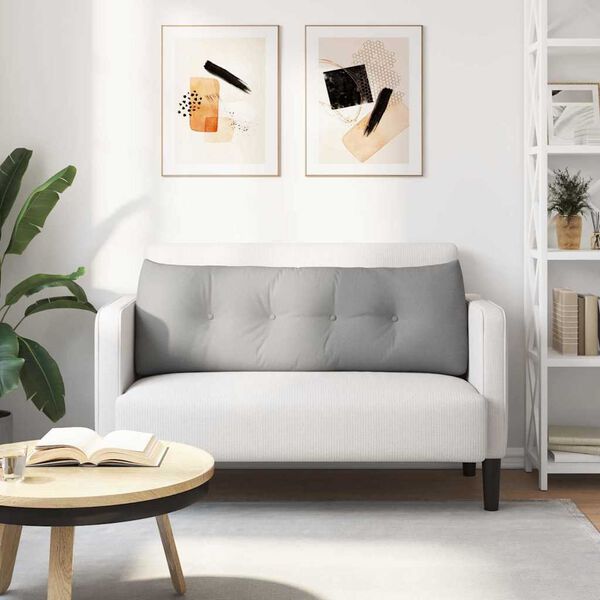 vidaXL Rygpude Skygr&aring; 140 x 24 x 50 cm Stof