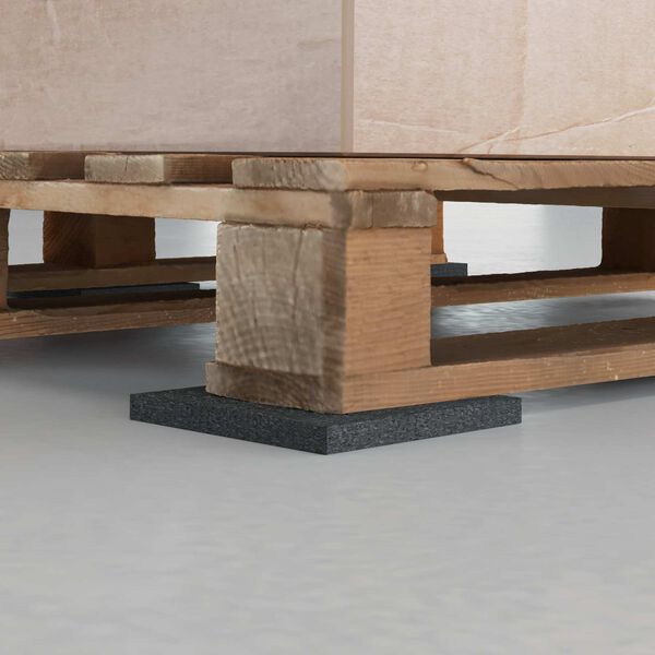 vidaXL Gummipude Sort Gummi