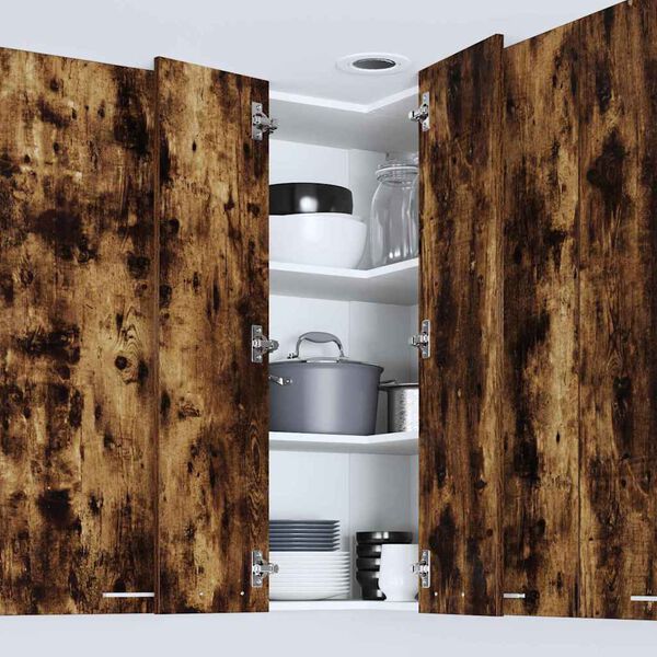 vidaXL H&aelig;ngeskab R&oslash;get Eg og Hvid 57 x 57 x 100 cm Konstrueret tr&aelig;