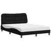 vidaXL seng med madras Hvar 140x200 cm stof sort