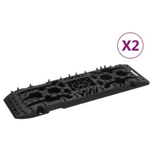 vidaXL frik&oslash;rselsplader 2 stk. 107x31x7 cm nylon sort