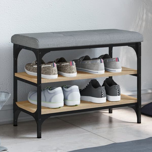 vidaXL skob&aelig;nk 62x32x47 cm konstrueret tr&aelig; sonoma-eg