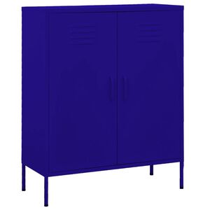 vidaXL opbevaringsskab 80x35x101,5 cm st&aring;l marinebl&aring;